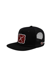 High Profile Buckle Trucker Cap - Black
