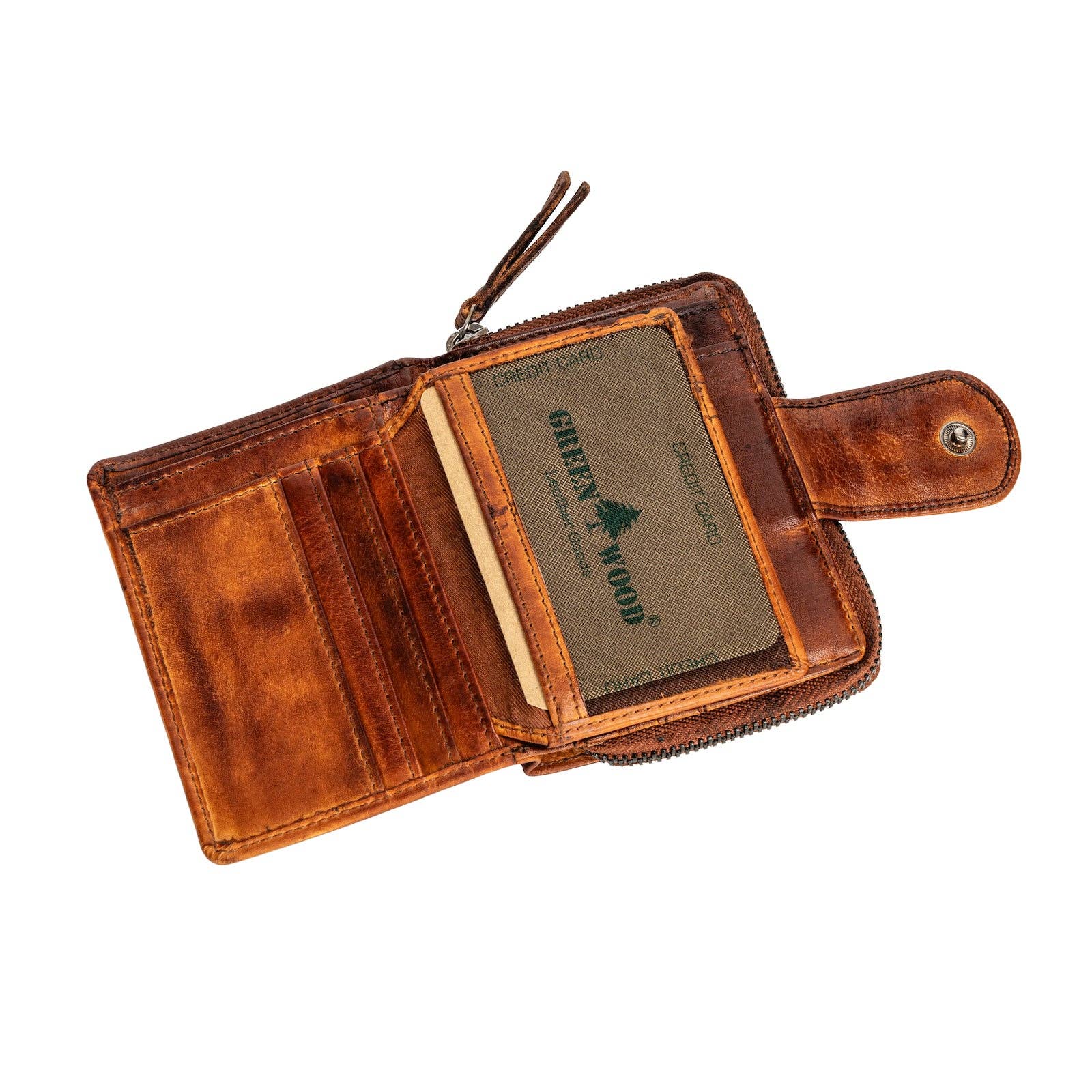 'Tina' Women's Leather Wallet - Cognac