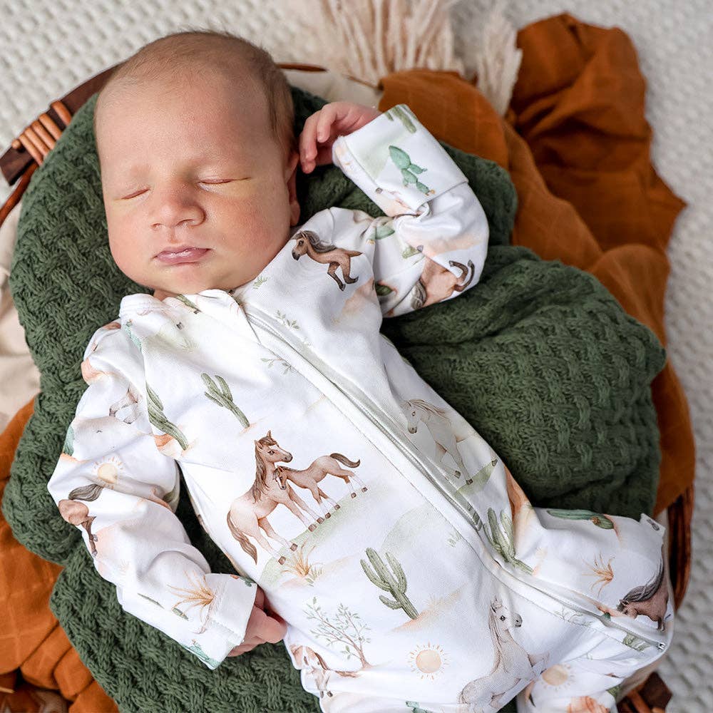 Wild Horses Snugglesuit Convertible Romper