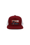High Profile Patch Trucker Cap - Red/White