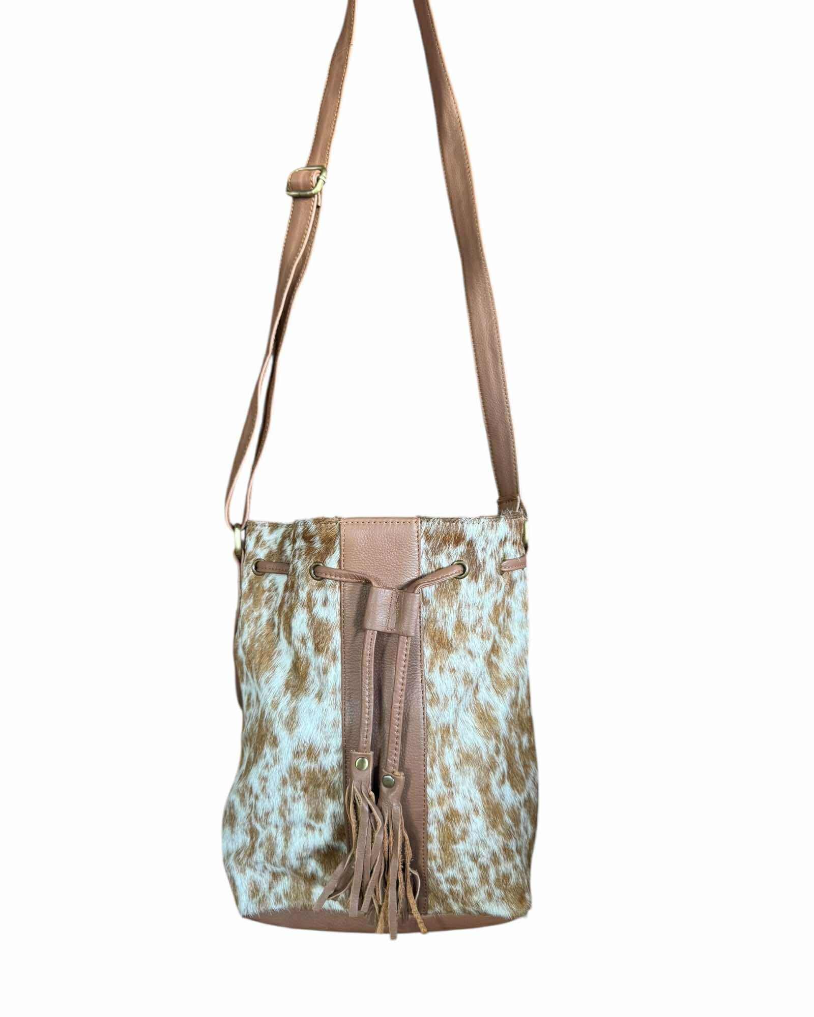 ‘Mingoola’ Cowhide Bucket Bag - Tan