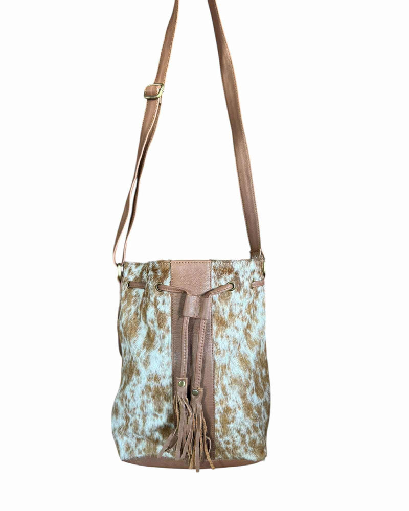 ‘Mingoola’ Cowhide Bucket Bag - Tan