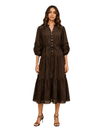 ‘Josie' Longsleeve Dress - Choc