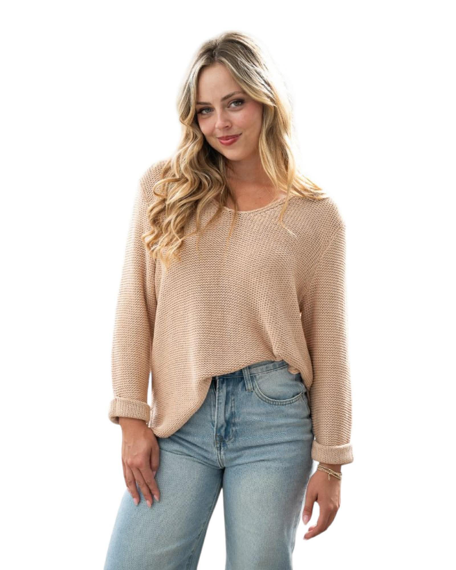 'Charlie’ Knit Jumper - Cream Latte