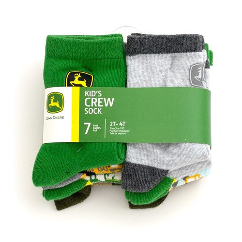 JD 7 Pack Crew Socks (2T-4T)