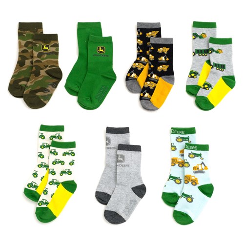 JD 7 Pack Crew Socks (4-6Y)