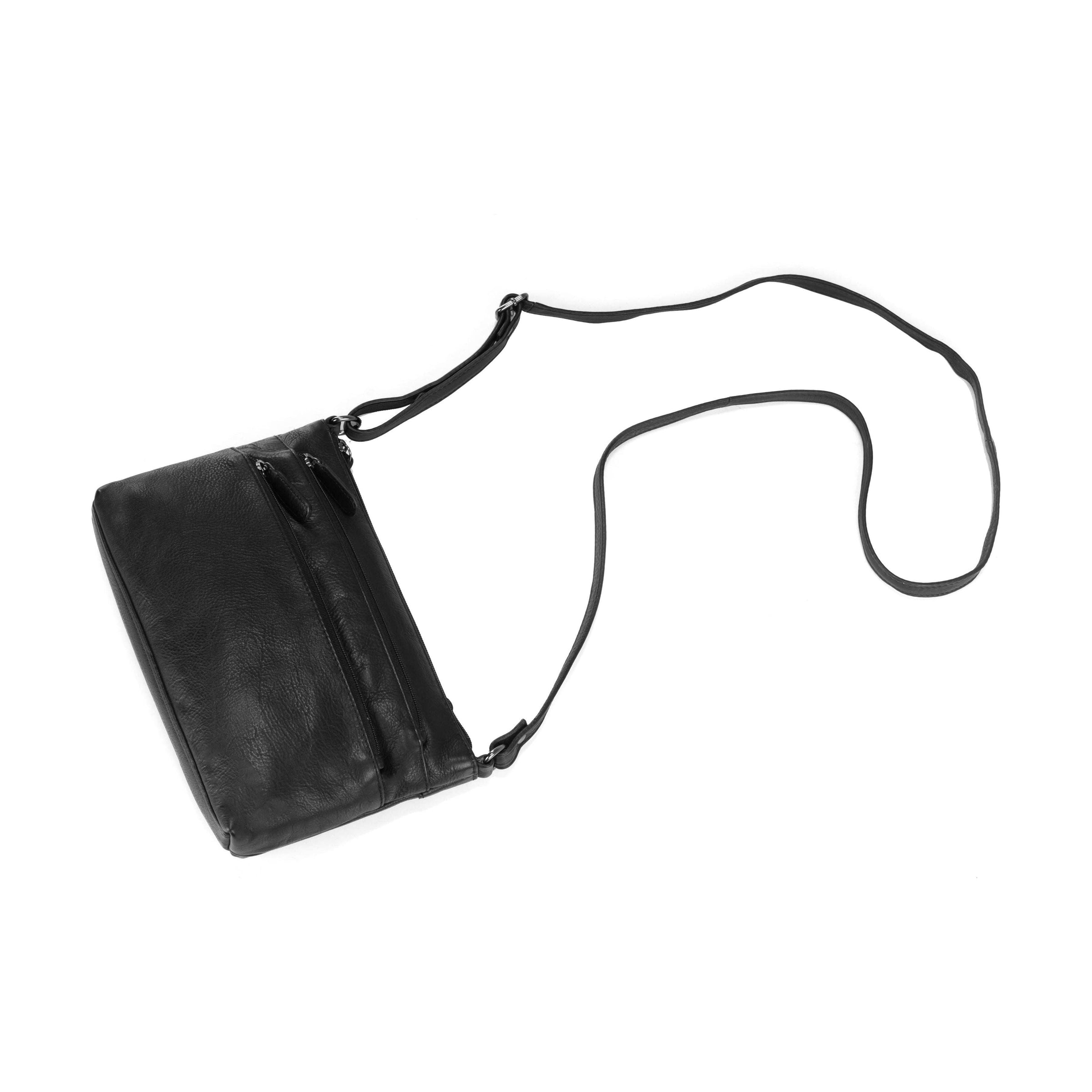 Crossbody Leather Bag - Black