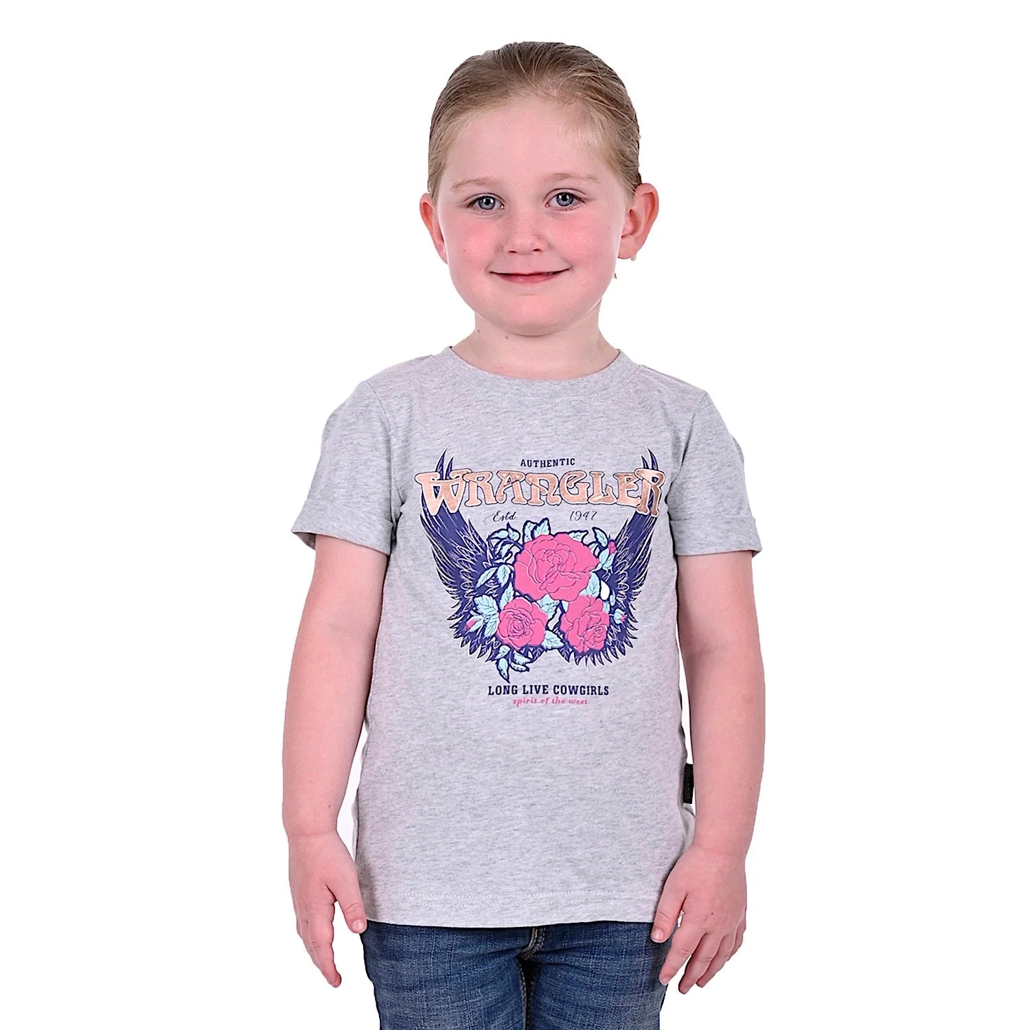 Girls 'Mila' T-Shirt - Grey Merle