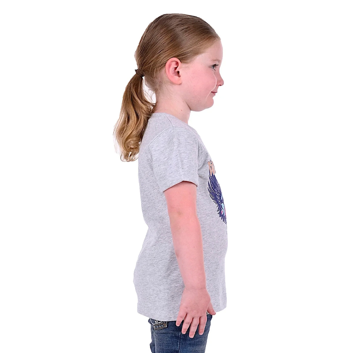 Girls 'Mila' T-Shirt - Grey Merle