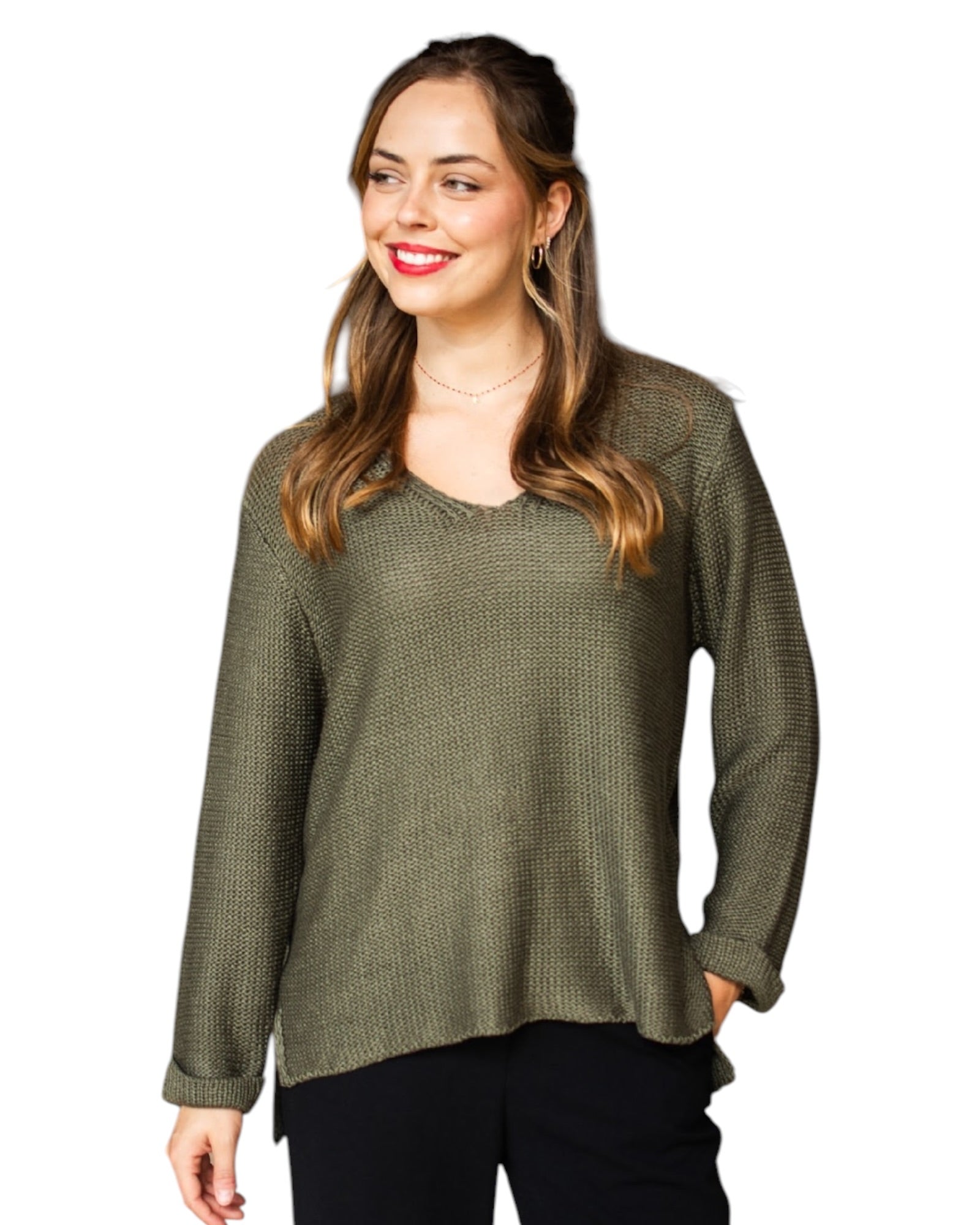 'Charlie’ Knit Jumper - Khaki