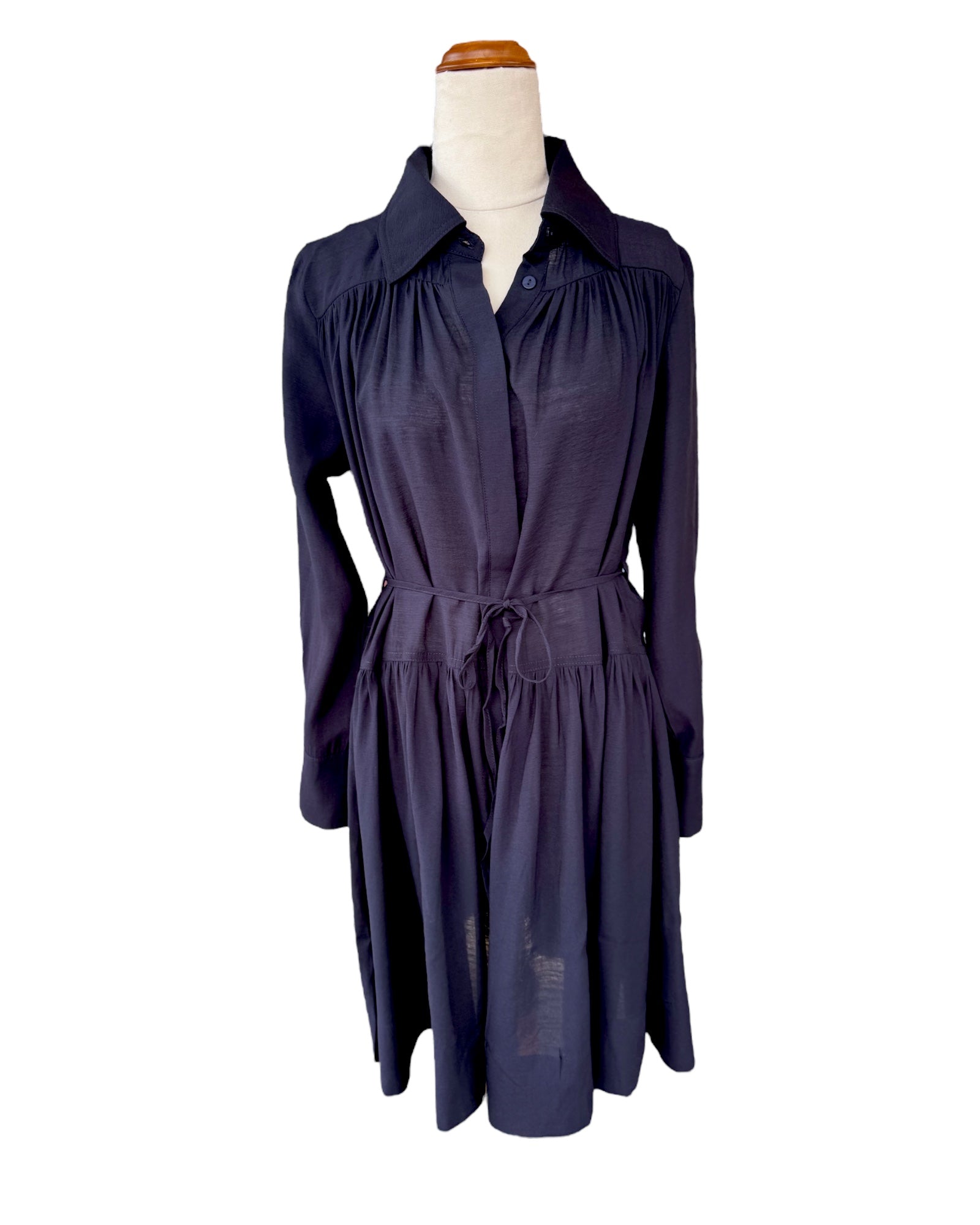 'Anna' Longsleeve Mini Dress - Navy