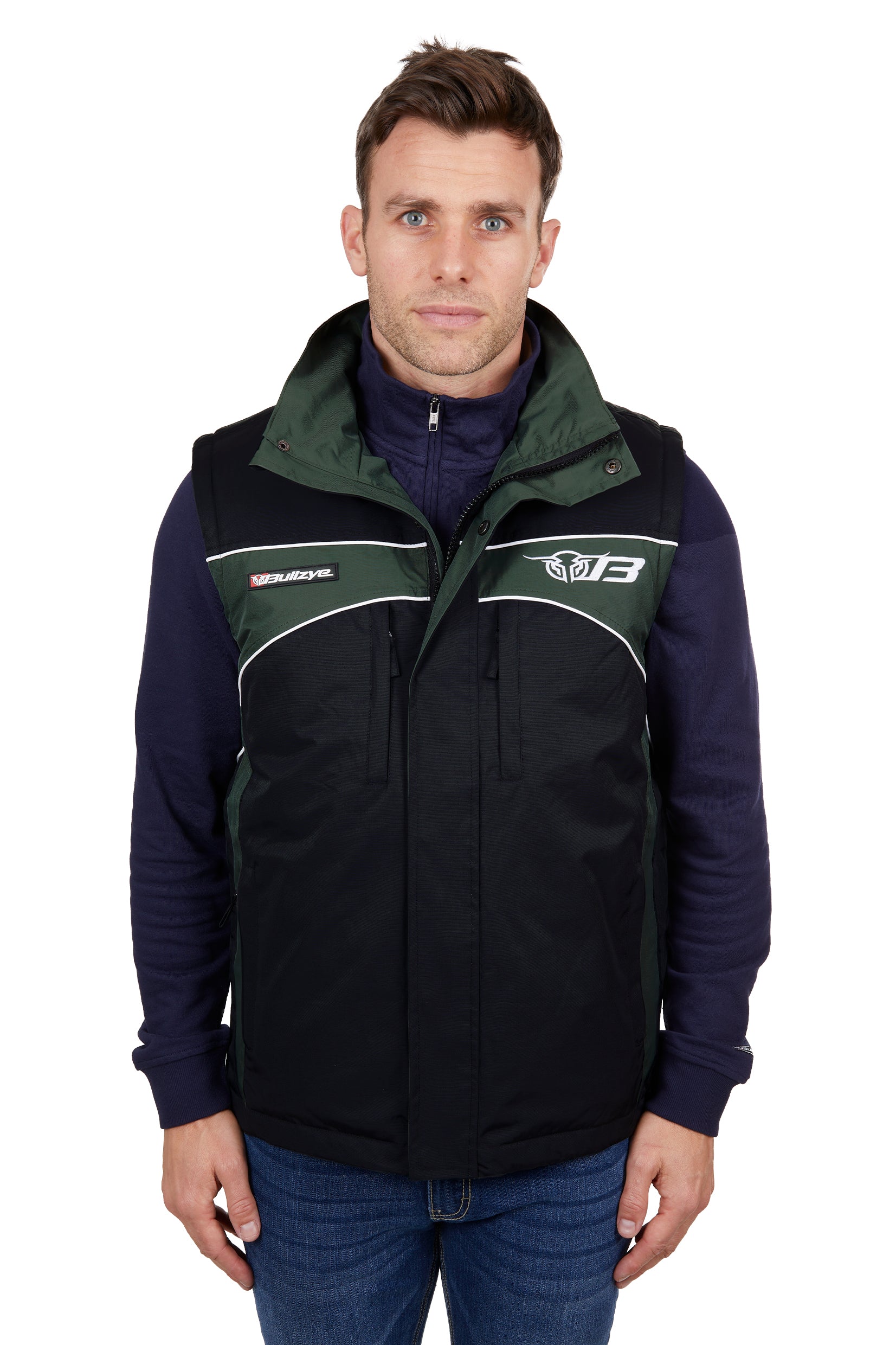 Mens Waterproof Bazooka Vest - Black & Khaki