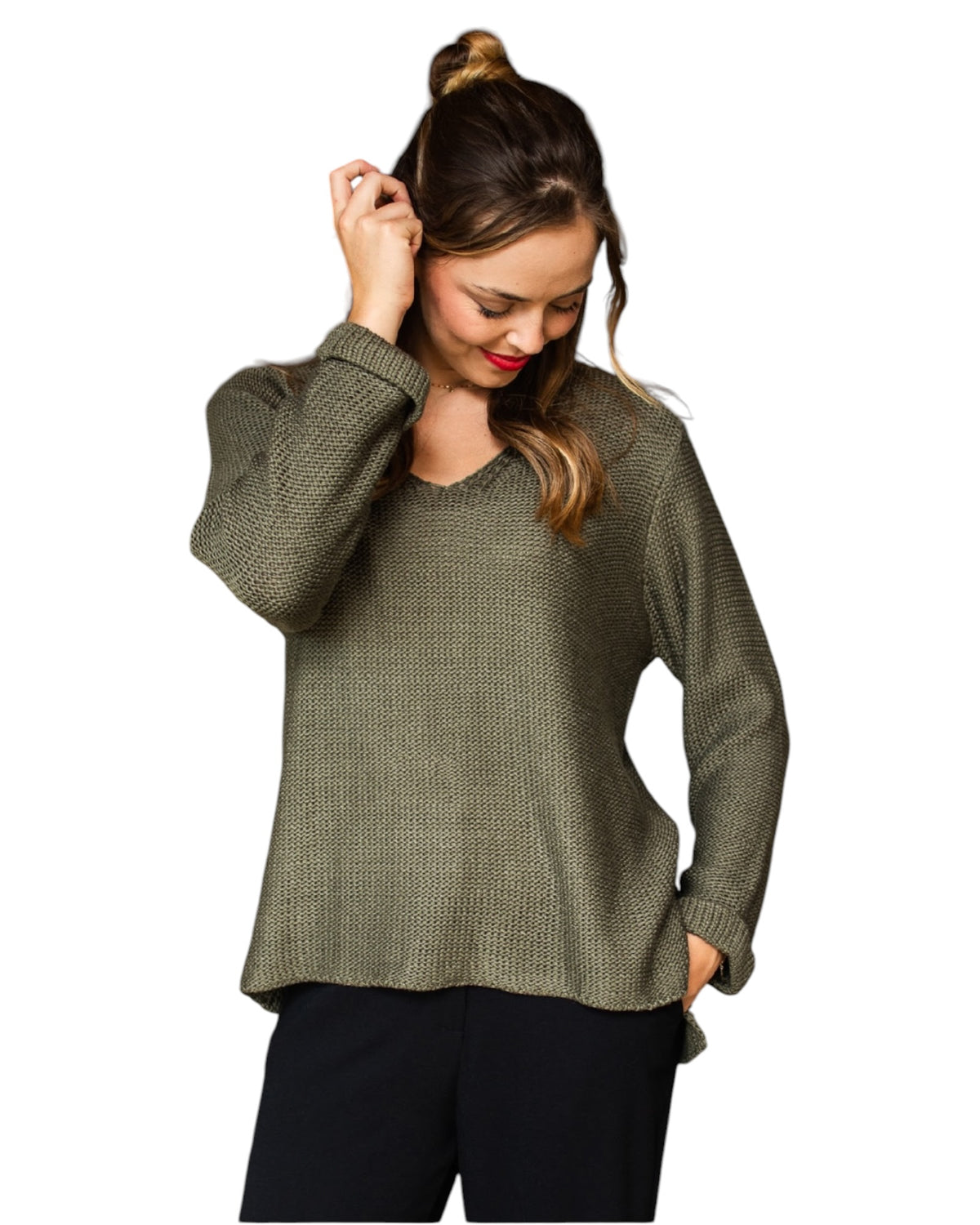 'Charlie’ Knit Jumper - Khaki