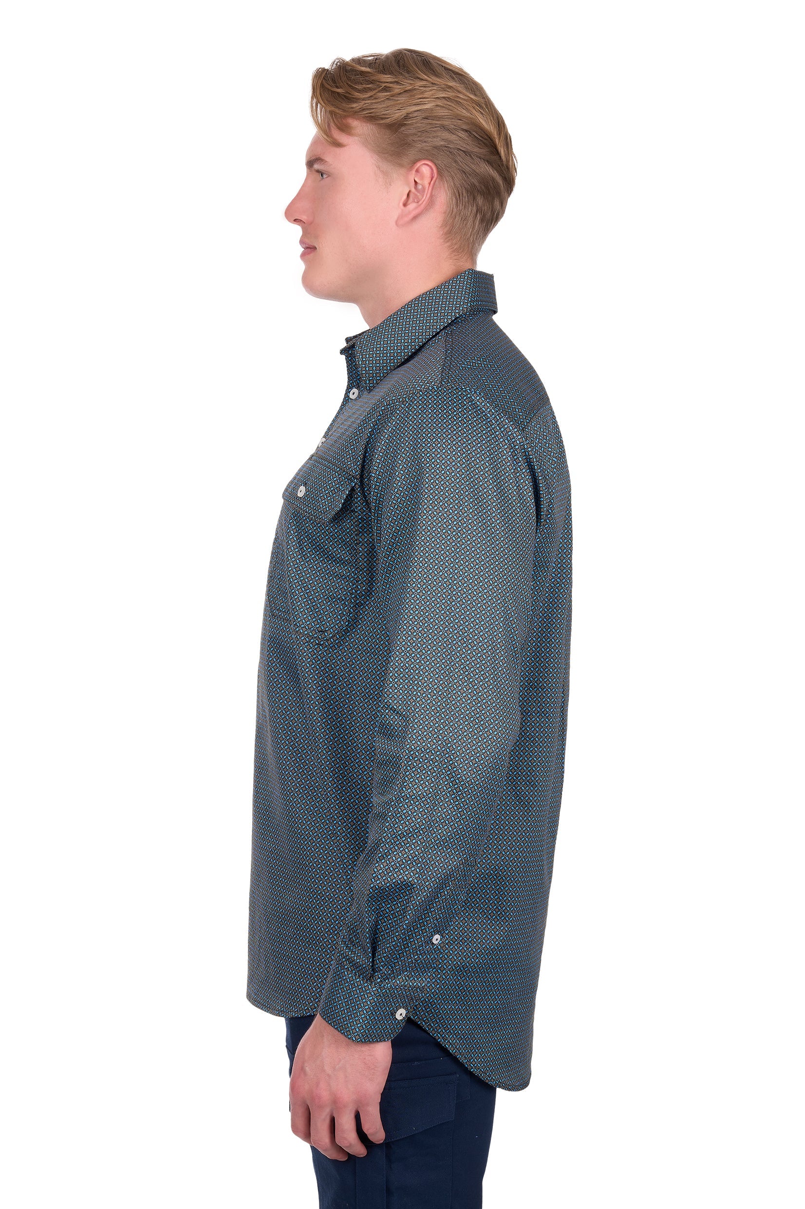 [SALE] ‘Blake' Longsleeve Shirt - Black/Blue