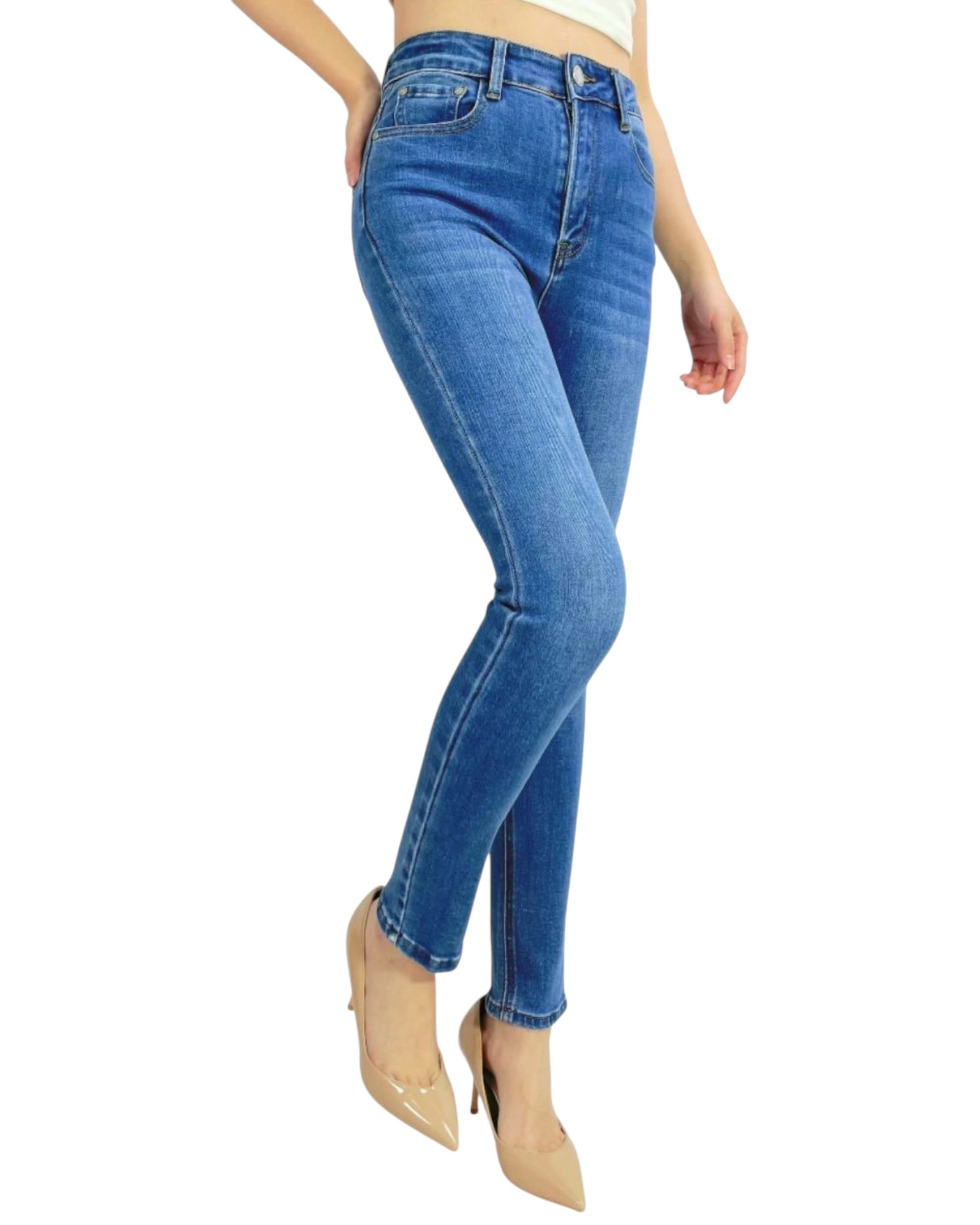 'Montana' Skinny Jeans - Mid Blue
