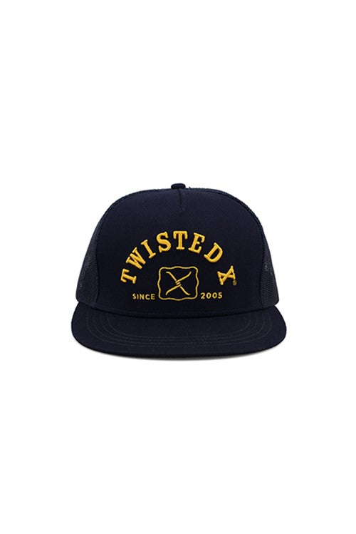 High Profile Classic Trucker Cap - Navy/Yellow