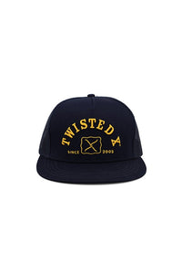 High Profile Classic Trucker Cap - Navy/Yellow