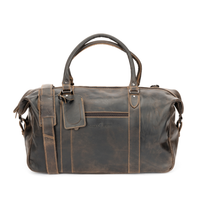 The Weekender Leather Duffle Bag - Brown