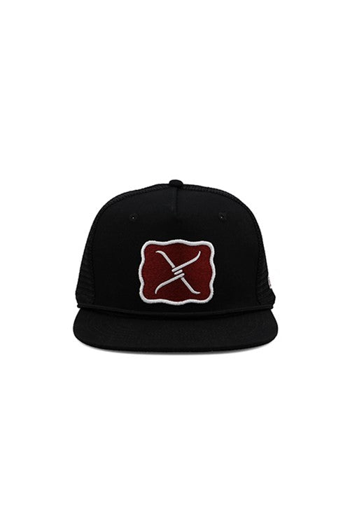 High Profile Buckle Trucker Cap - Black