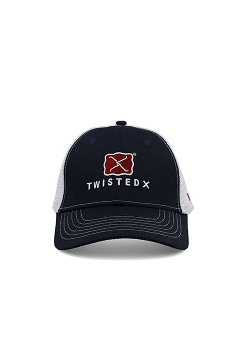 Buckle Trucker Cap - Navy/White