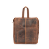 Fold Down Hanging Leather Travel Toiletry Bag
