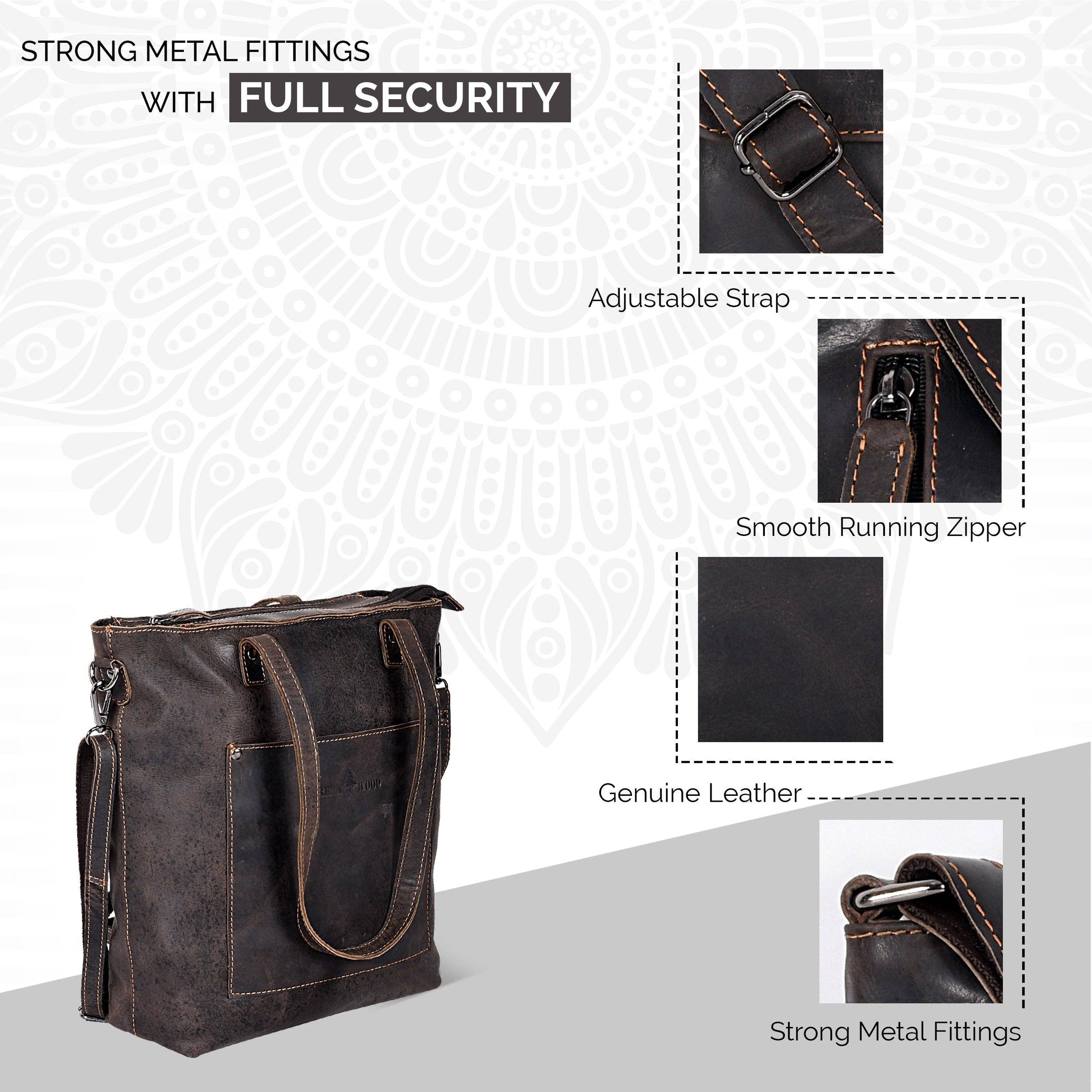 ‘Bunbury’ Classic Leather Tote Bag