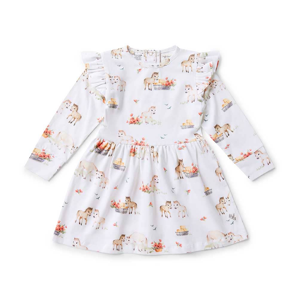 Pony Pals Long Sleeve Organic Dress