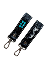 Tooling Leather and Cowhide Keyring
