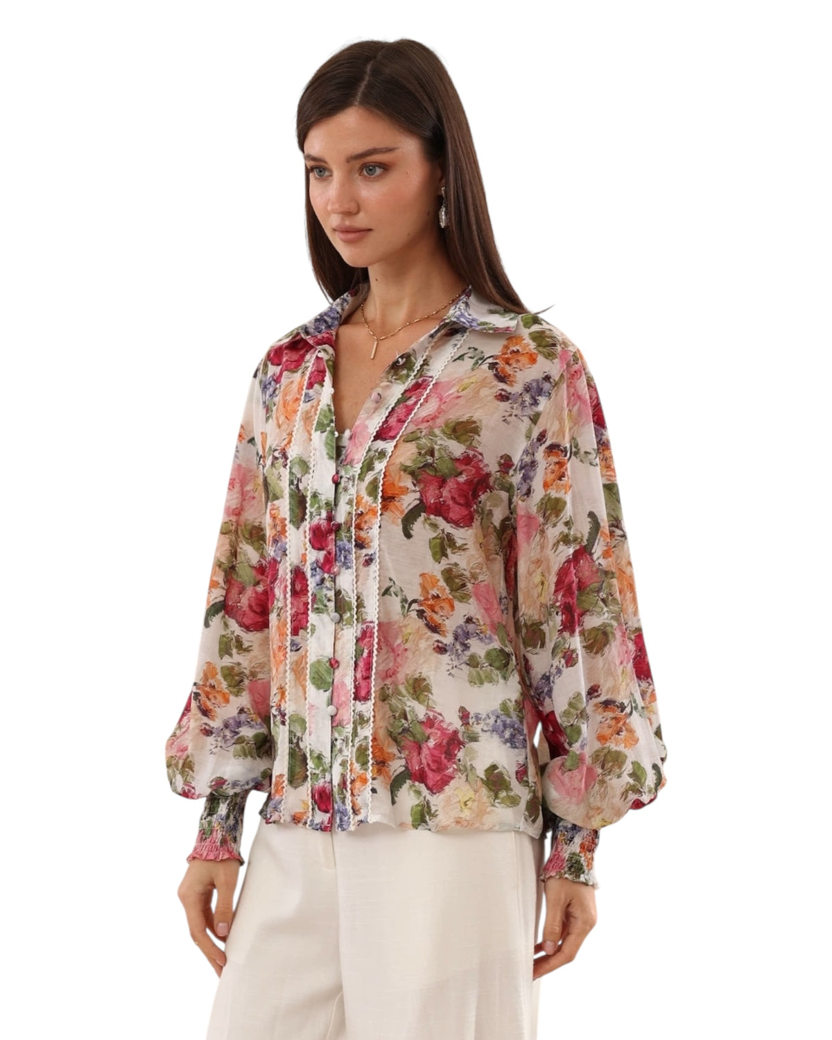 'Tara' Longsleeve Top - Floral