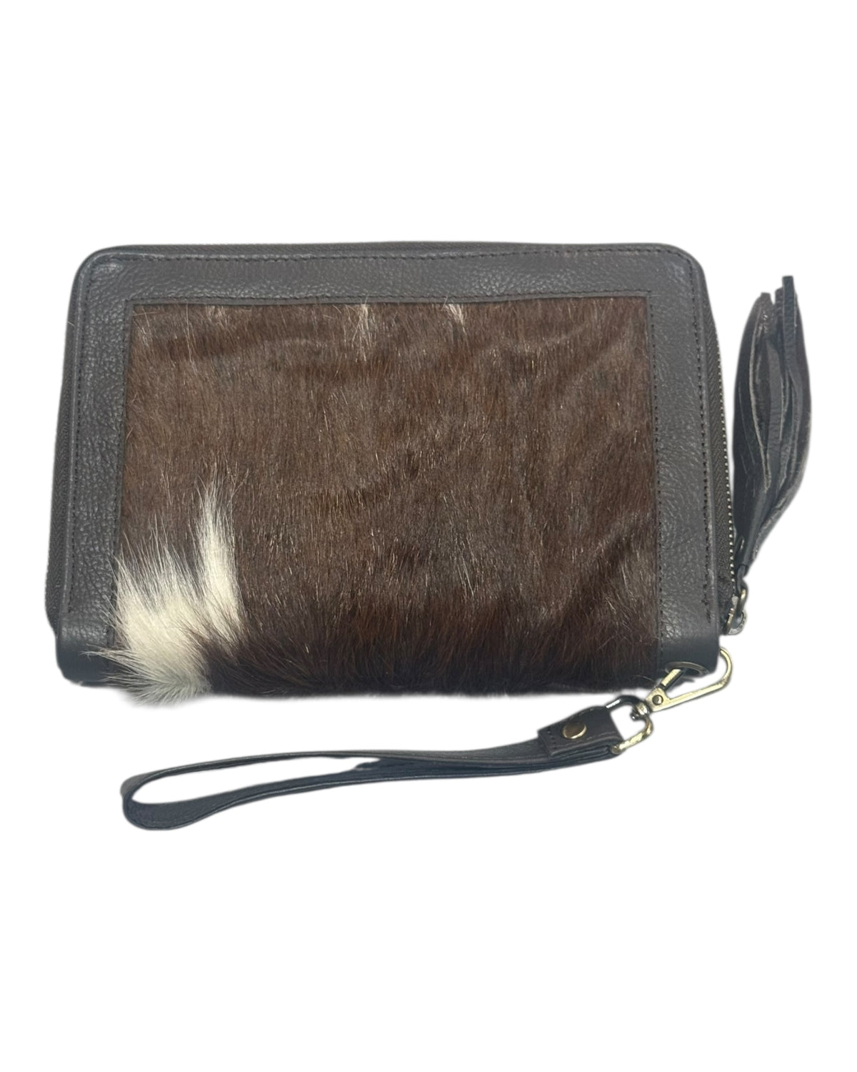 ‘Tenterfield’ Cowhide Purse - Dark Brown