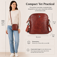 'Alder' Leather Crossbody Bag – Camel