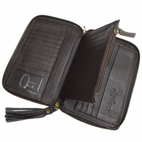 'Tenterfield’ Cowhide Purse - Dark Brown