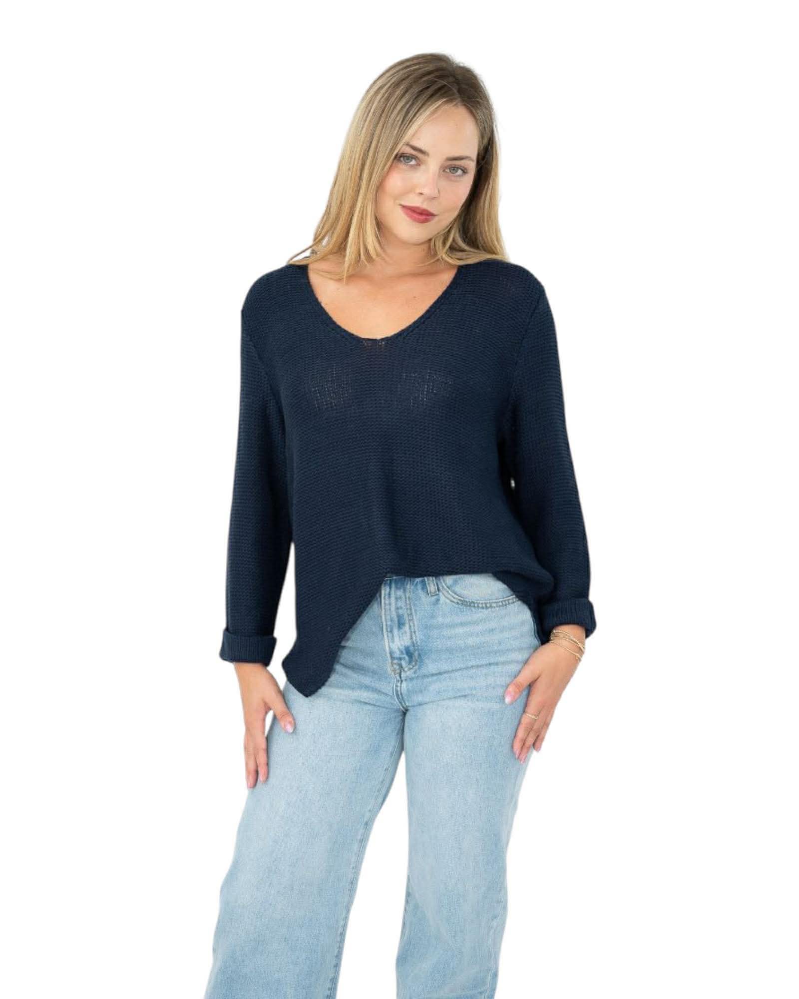 'Charlie’ Knit Jumper - Navy