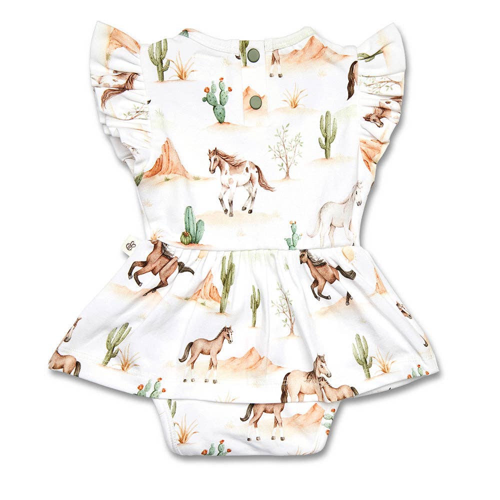 Wild Horses Short Sleeve Dress