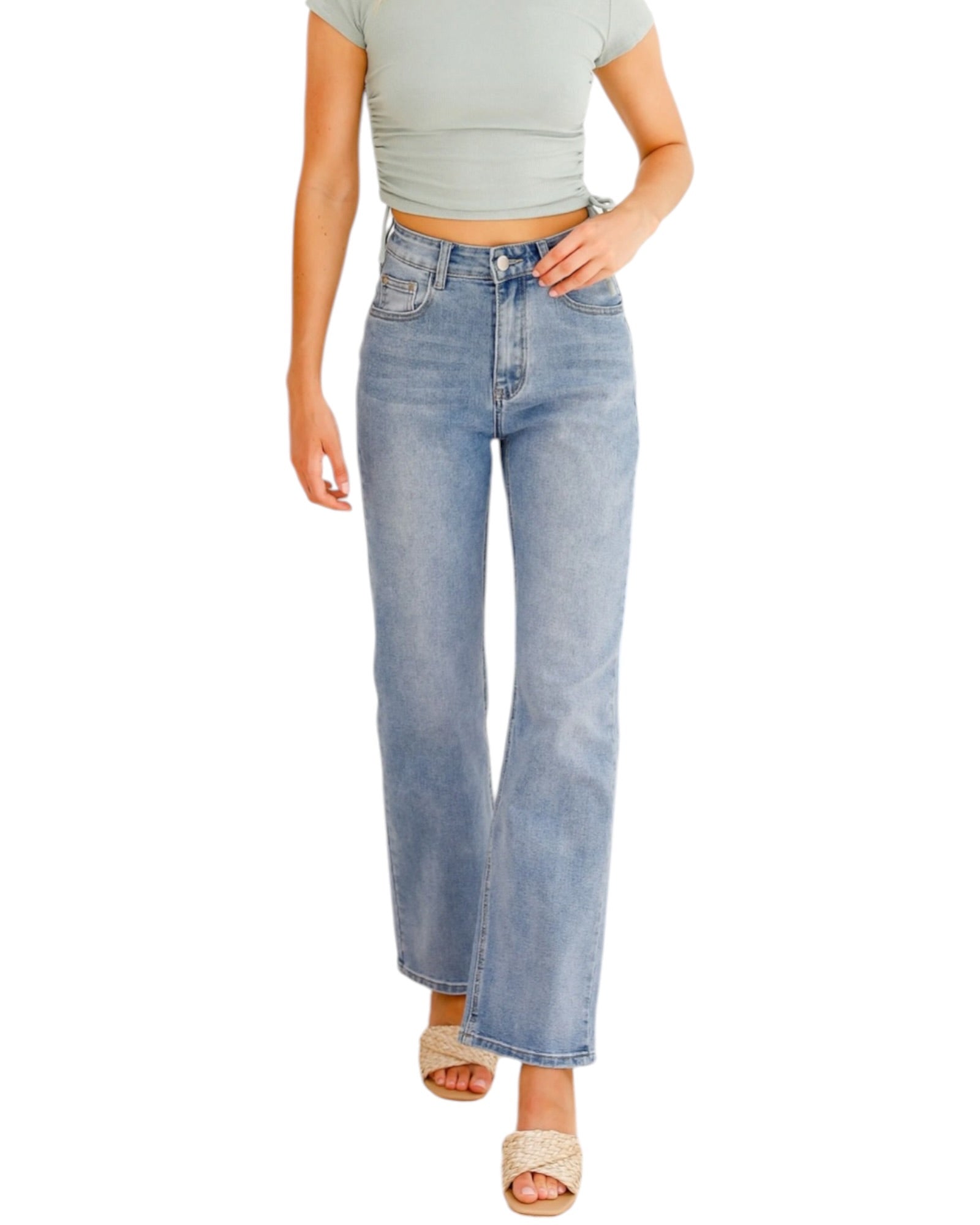 'Kristy' High Waist Straight Leg Jeans