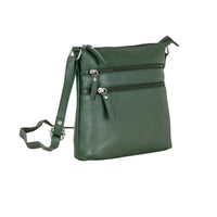 ‘Camden’ Crossbody Leather Bag - Sea Green