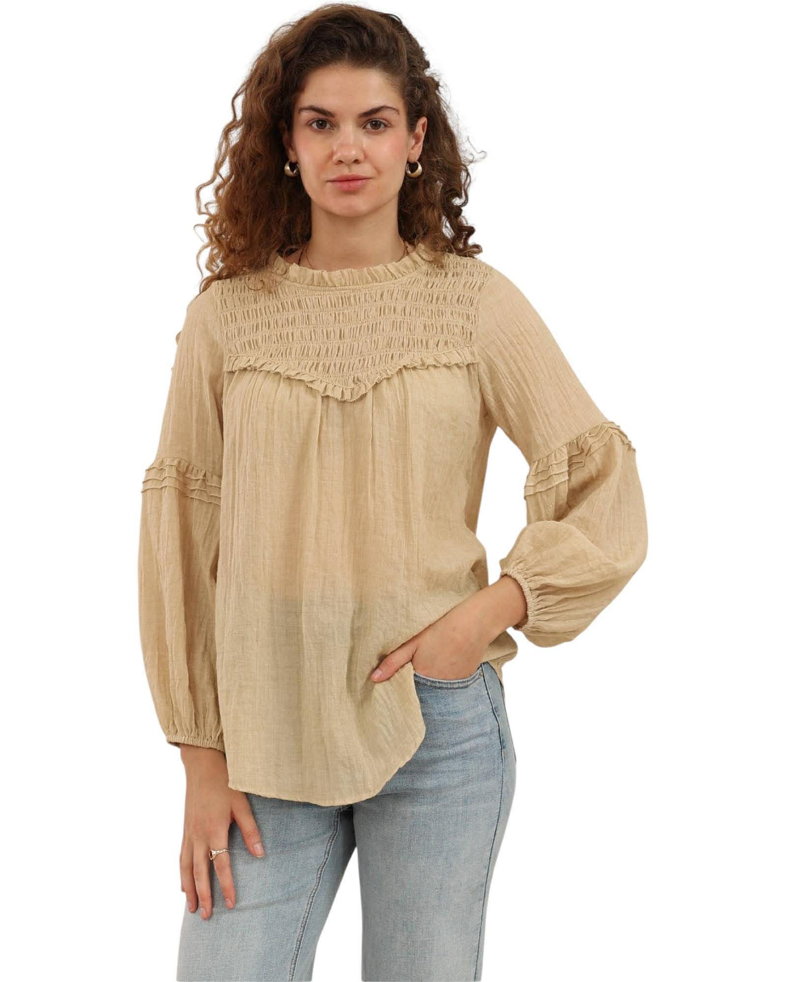 'Alyssa' Top - Beige