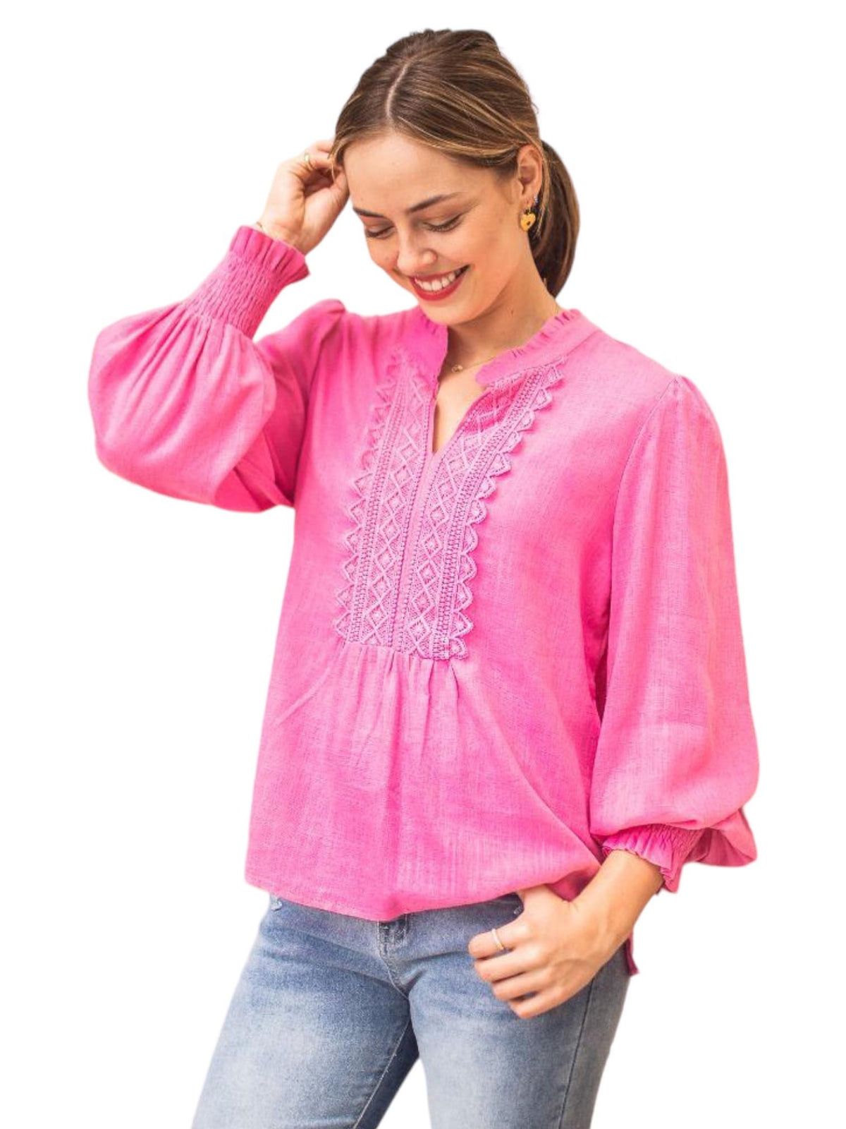 'Delilah' Top - Rose Pink