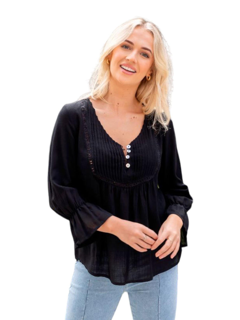 'Jardine' Blouse - Black
