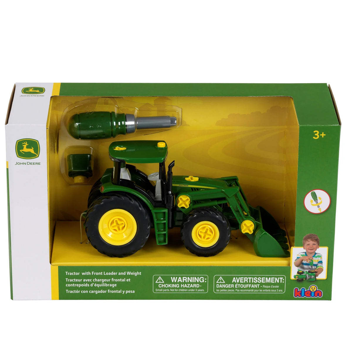 JD 1:24 6215R Buildable Tractor with Front Loader & Weight