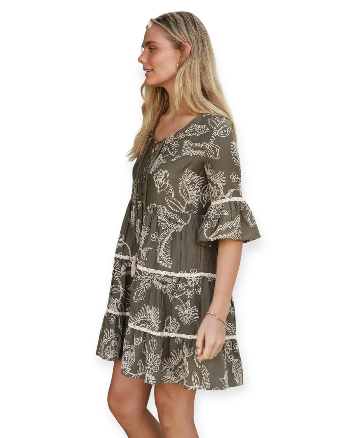 'Brooklyn' Mini Dress - Khaki
