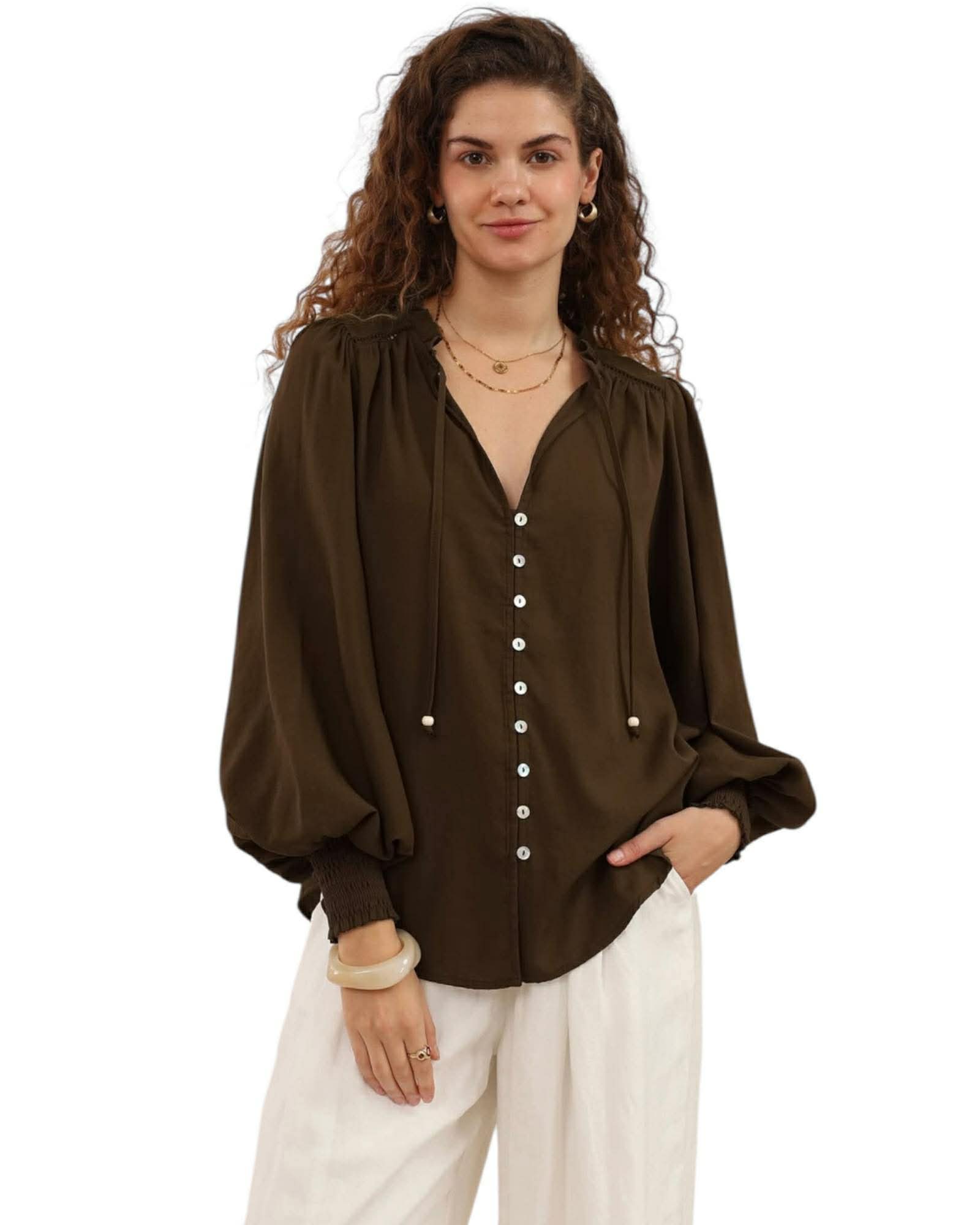 'Danni' Top - Choc