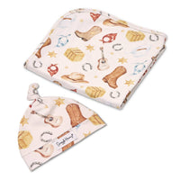 Cowboys Wrap & Beanie Set