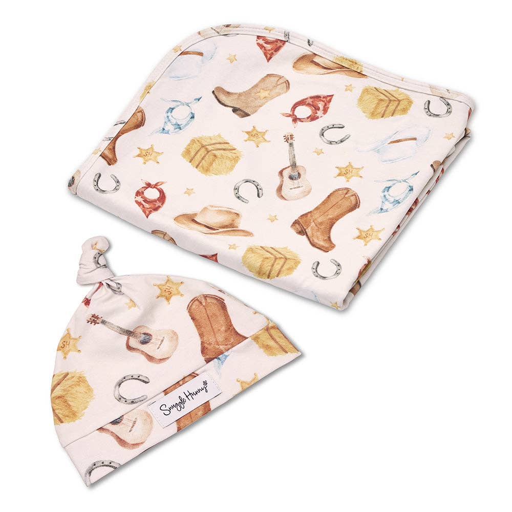 Cowboys Wrap & Beanie Set