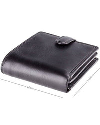 Heritage’ RFID Leather Bifold Wallet – Black