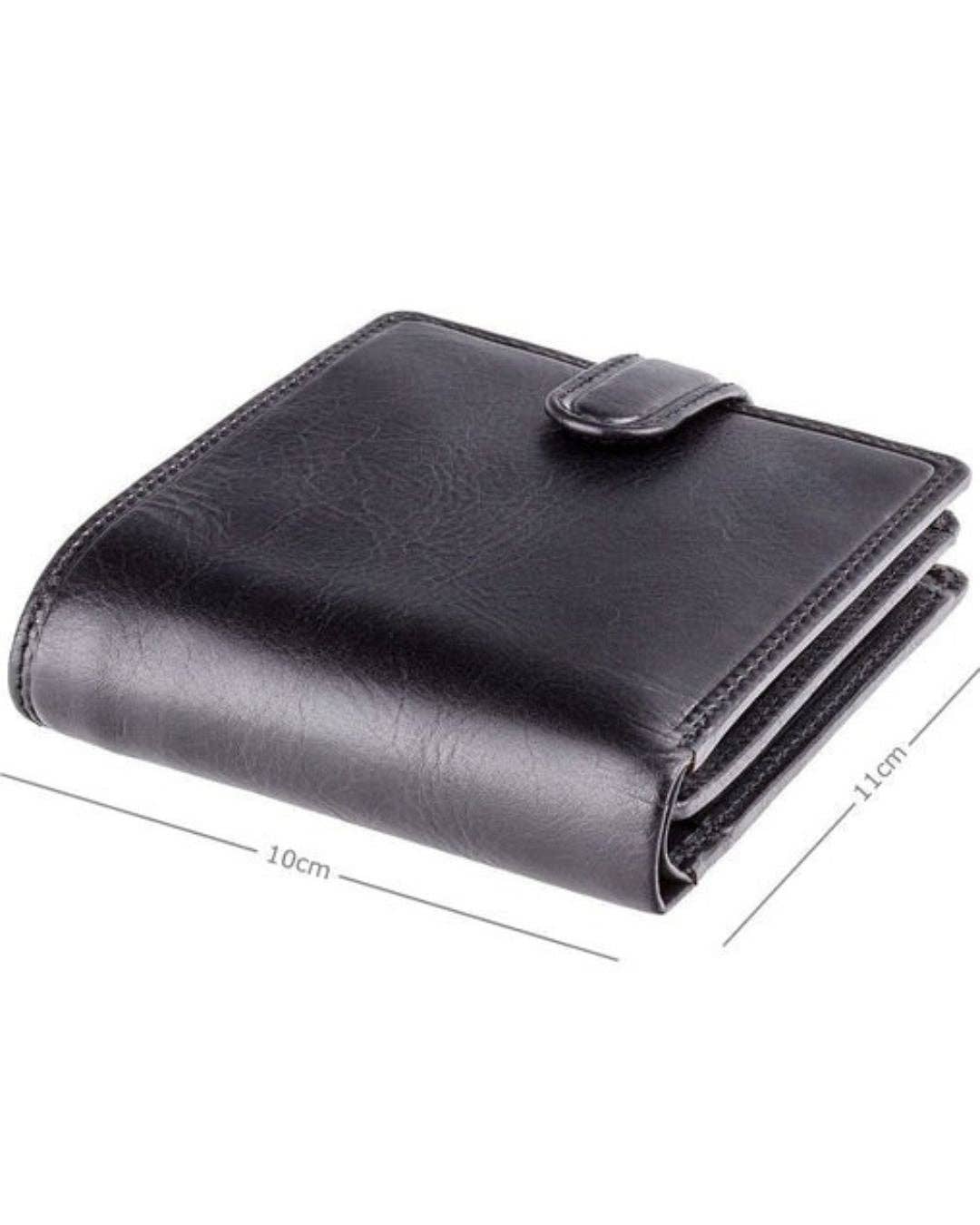 Heritage’ RFID Leather Bifold Wallet – Black
