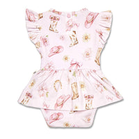 Boots & Bows Short Sleeve Dress