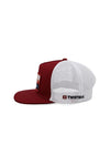 High Profile Patch Trucker Cap - Red/White