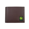 JD Brown Pebble Grain Leather Bi-Fold Wallet - Brown