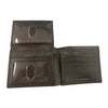 JD Brown Pebble Grain Leather Bi-Fold Wallet - Brown